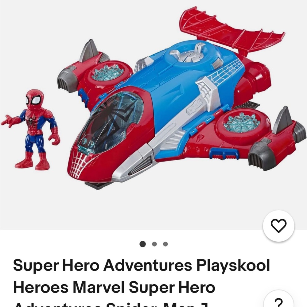 EUC SpiderMan Playskool Heroes Marvel Super Hero Adventures Jetquarters